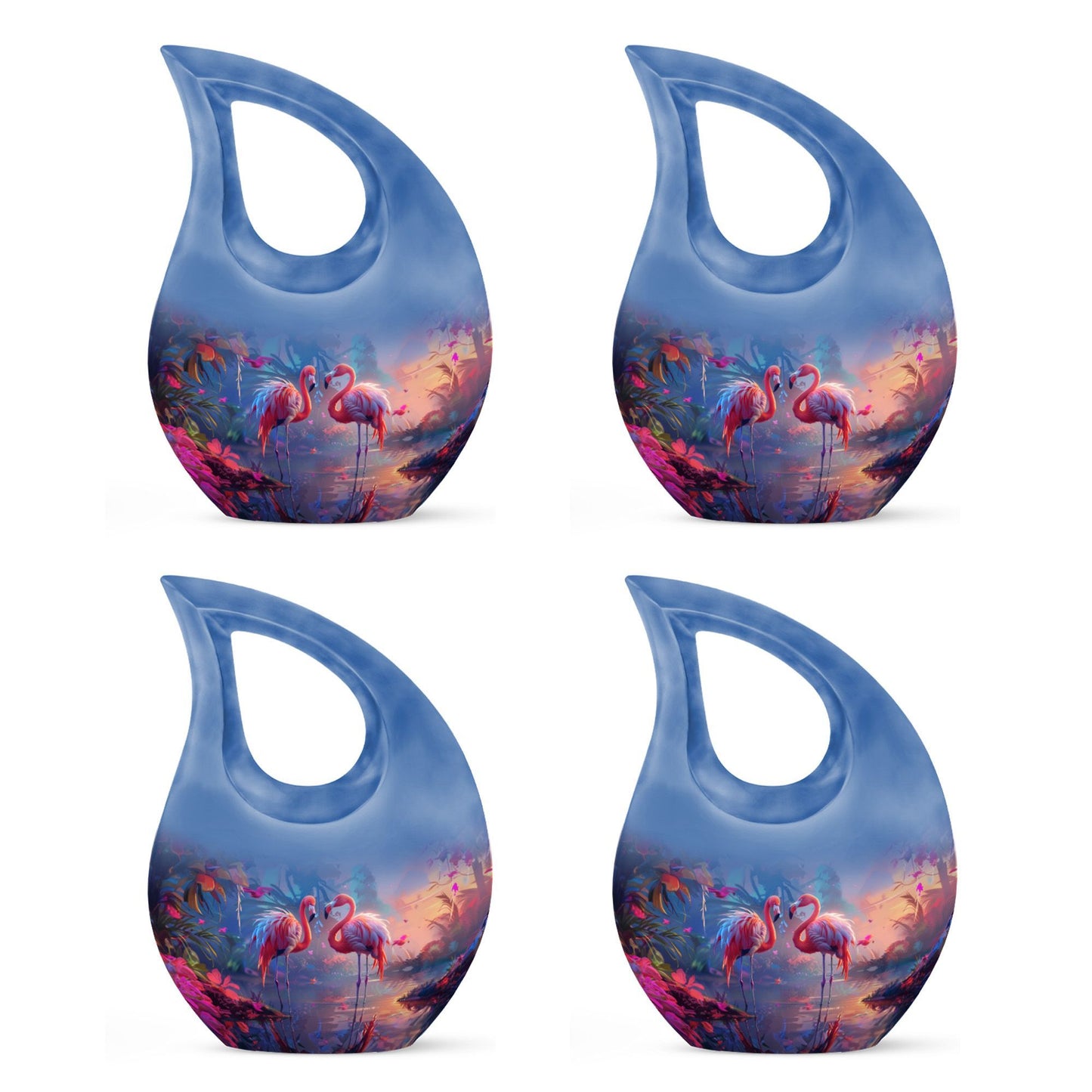 10-inch Tropical Flamingo Twilight Urn