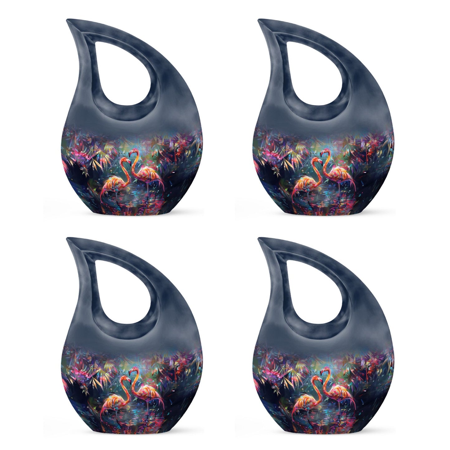 Extra large Crystal Garden Flamingo urn