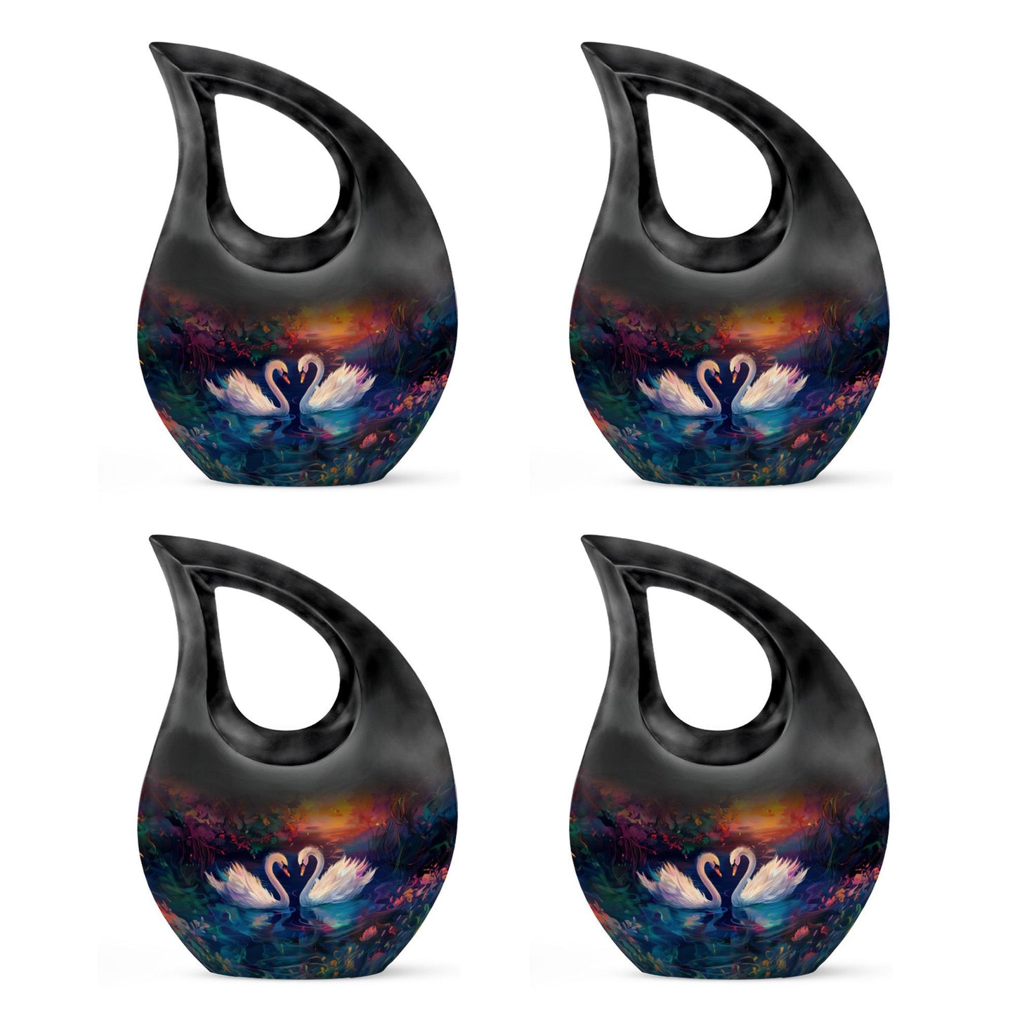 Sunset Swans Harmony Urn,