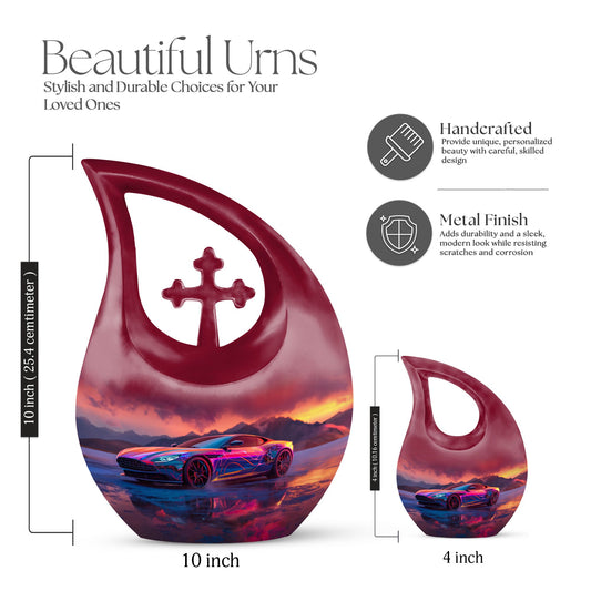10-inch Neon Sunset Dreamscape Urn
