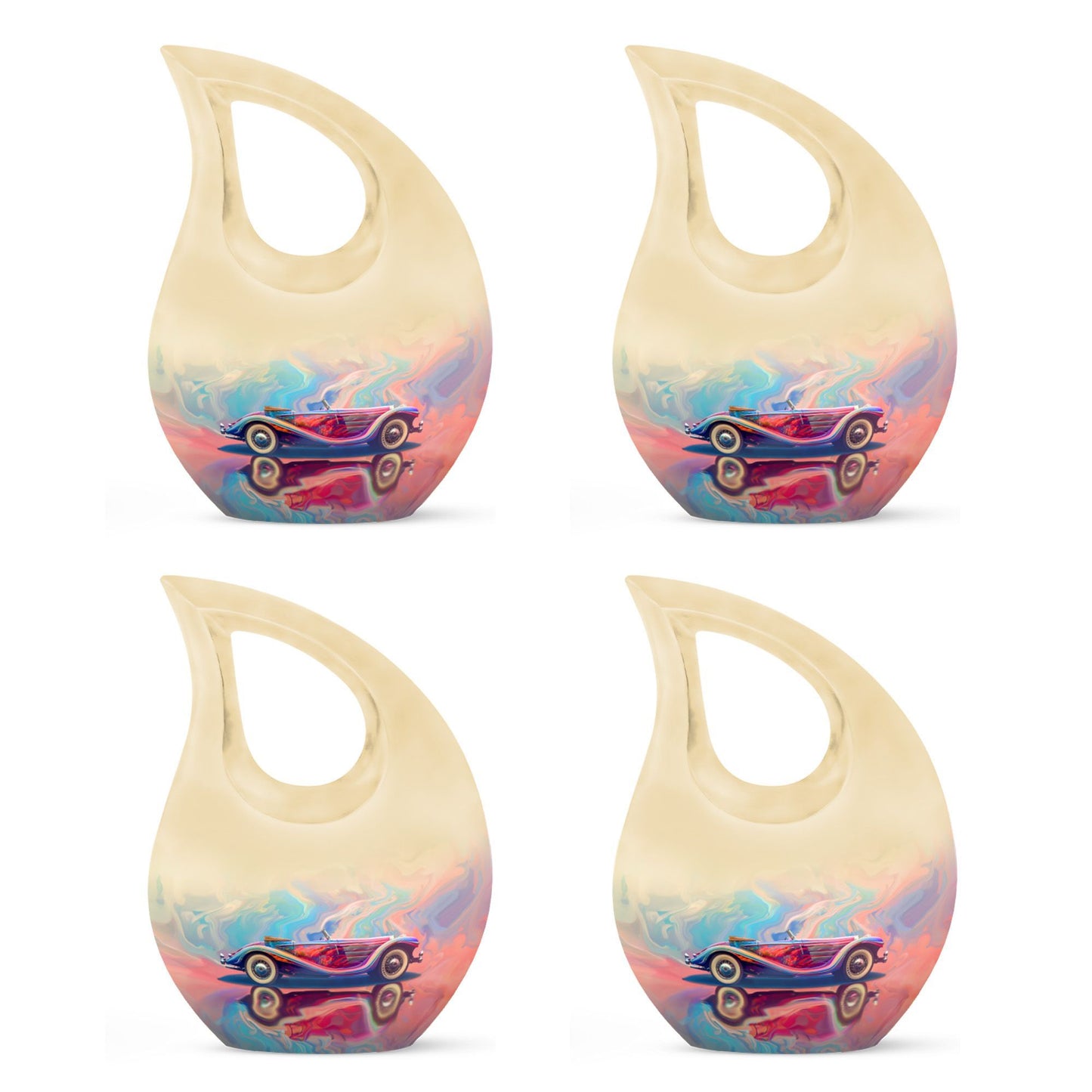 10 Inch Neon Fluid Motoring Urn with Cross Drop design,