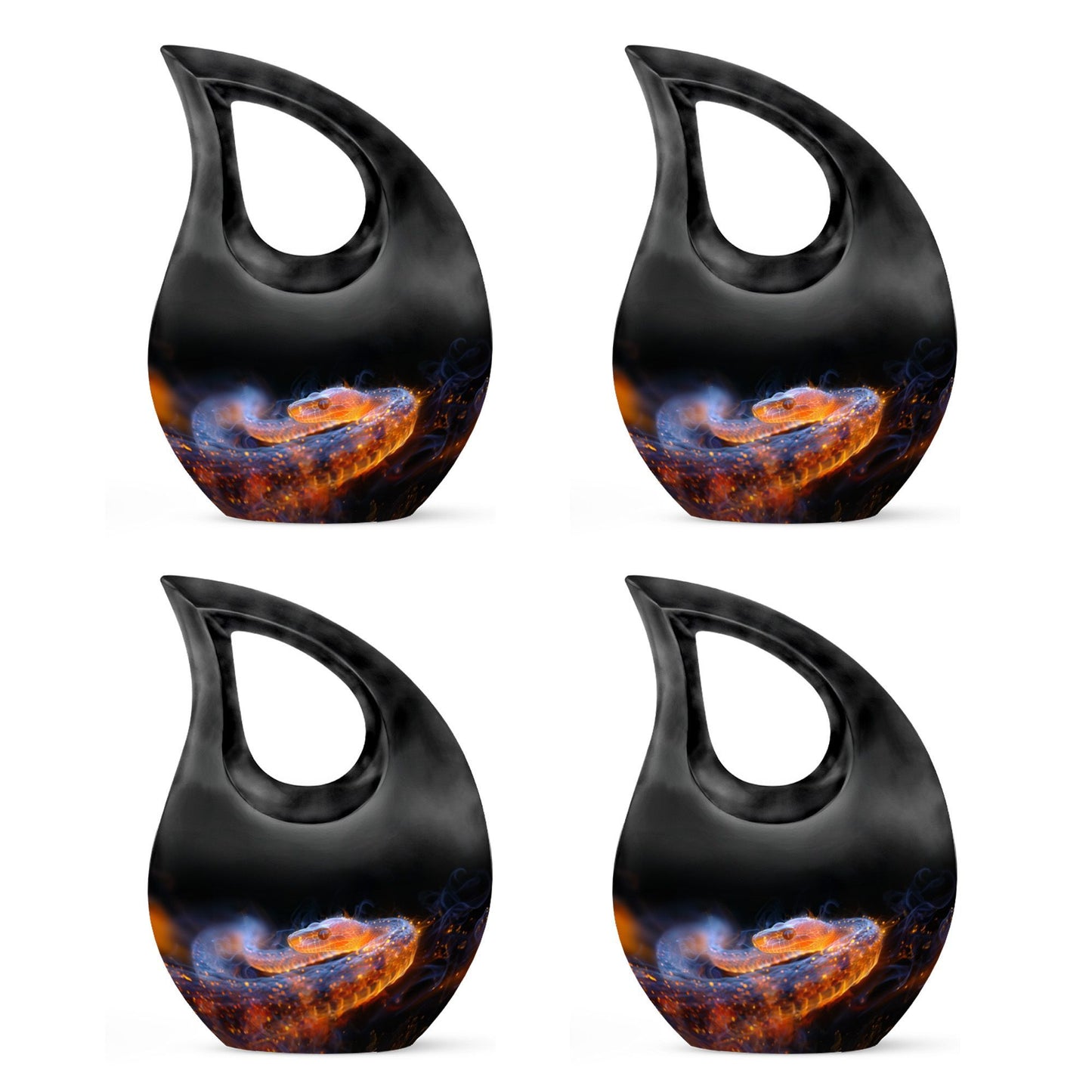 10-inch Fiery Serpent Fantasy Cross Drop urn,
