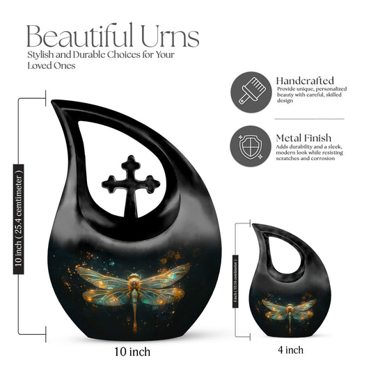 Galactic Glow Dragonfly cross-drop design