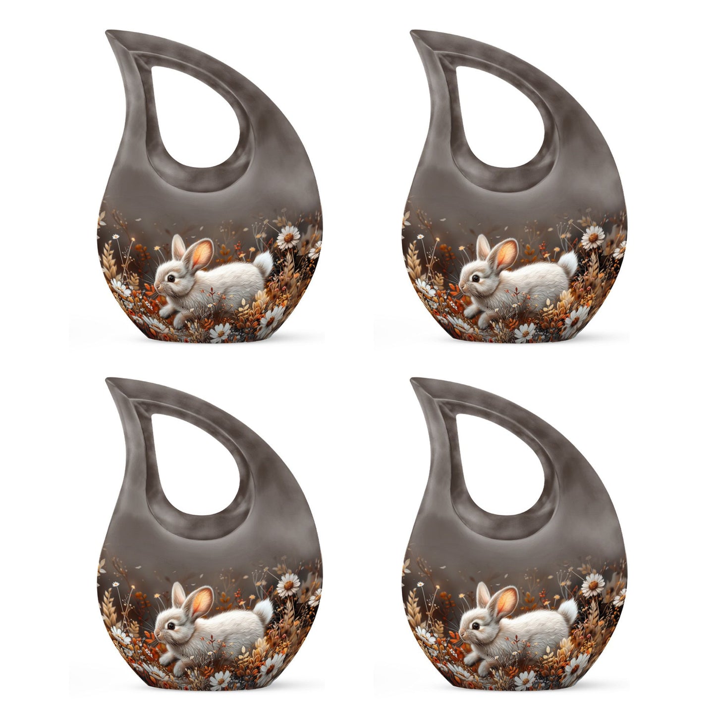 10-inch Forest Rabbit Meadow Urn
