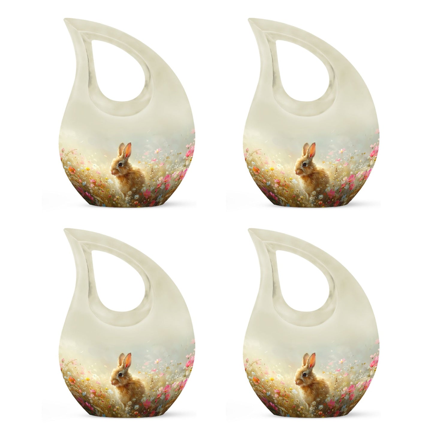 Springtime Bunny Fields Urn,