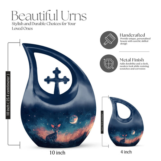 10-inch Moonlit Fawn Fantasy Urn
