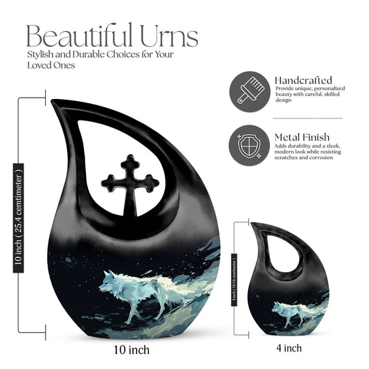 10-Inch Galactic Wolf Wanderlust Urn