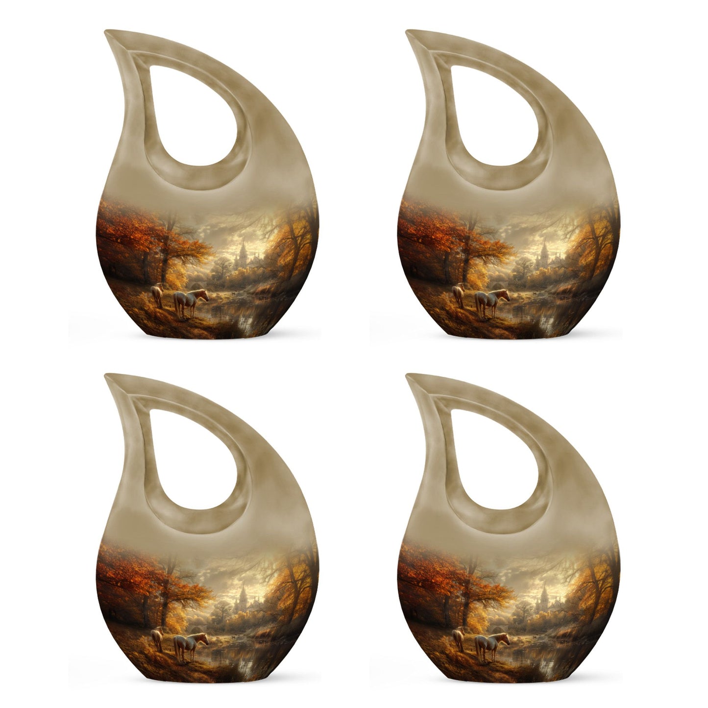 Autumnal Equine Serenity Urn