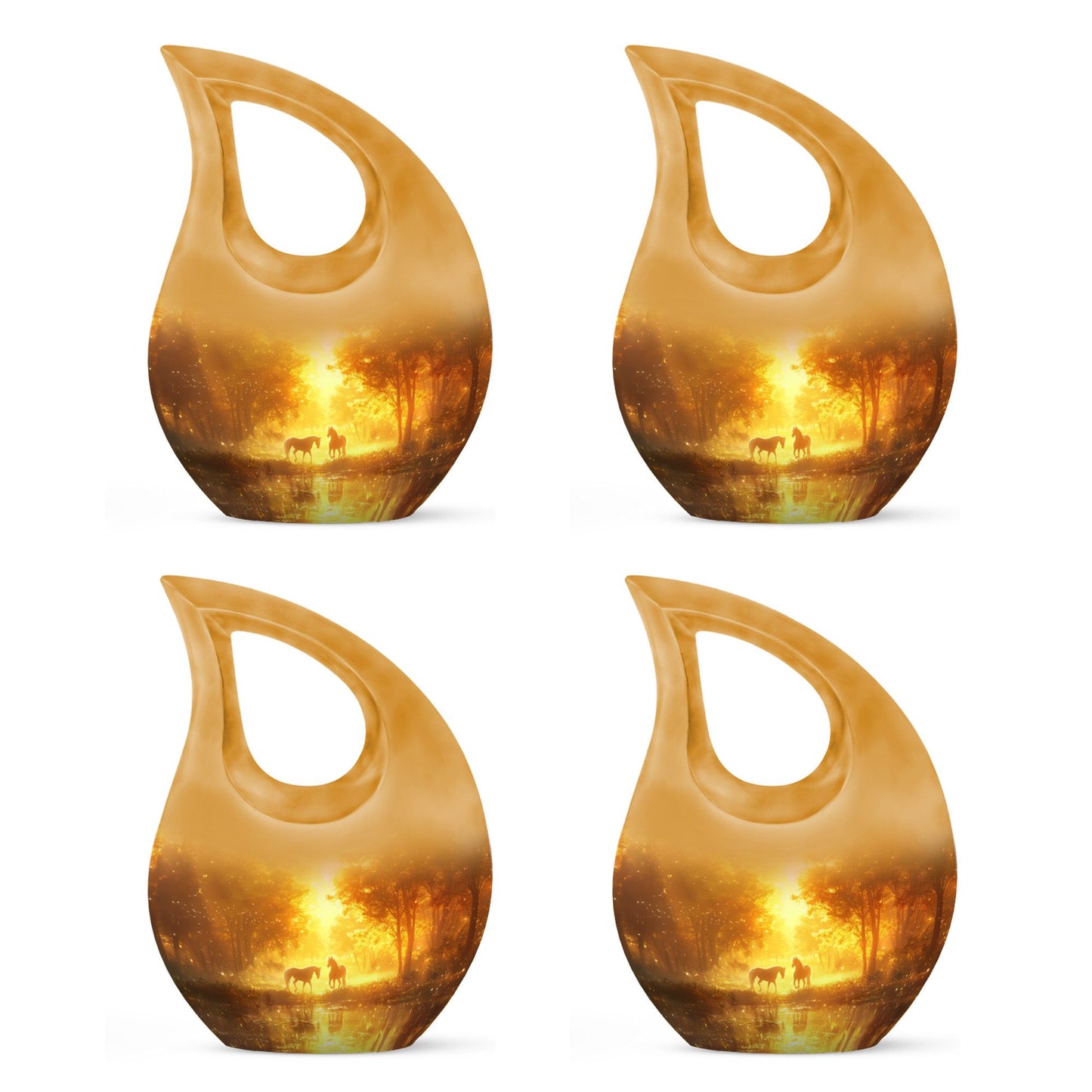 Cross Drop Golden Forest Serenity Urn,