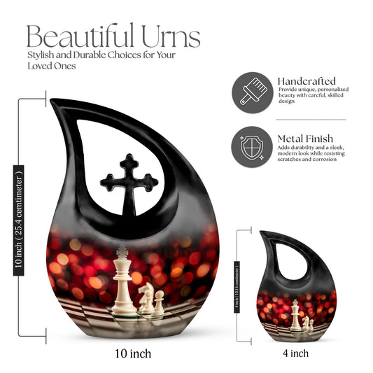 Chess themed Cremation Urn