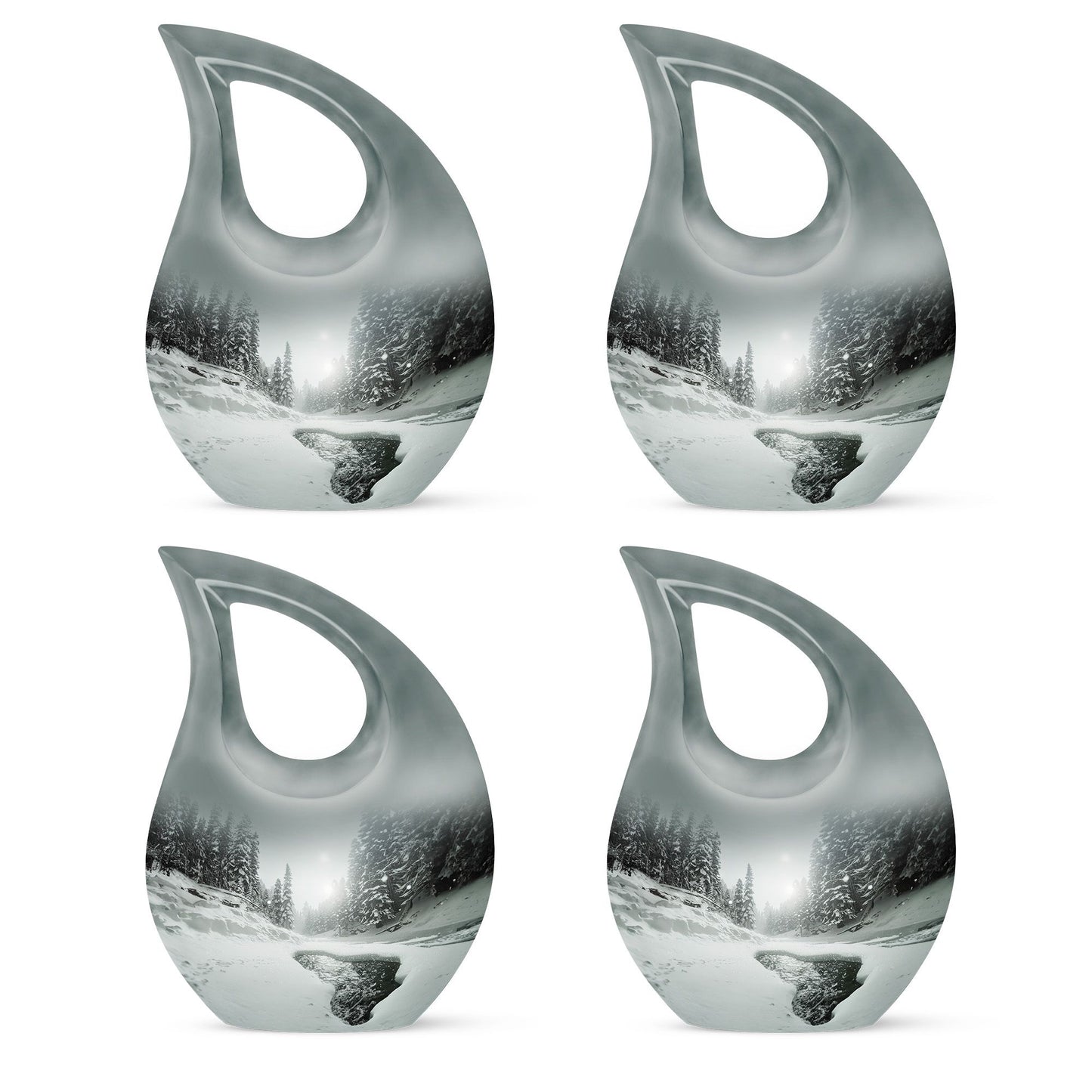 10-inch Snowflakes Urn