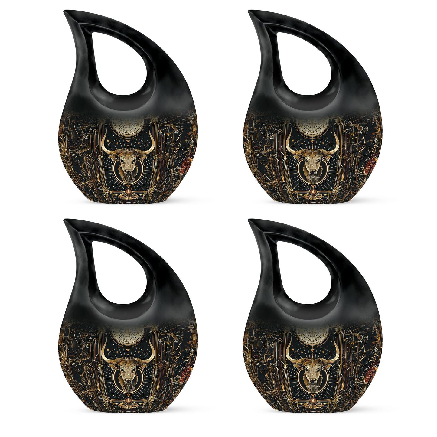 10 inch Zodiac themed Cross Drop Urn
