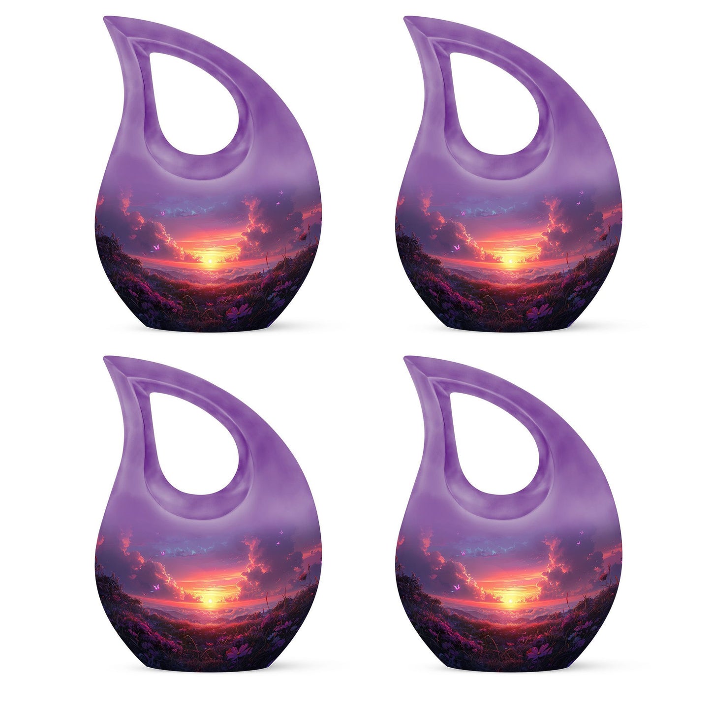 10 inch Purple Meadow Urn