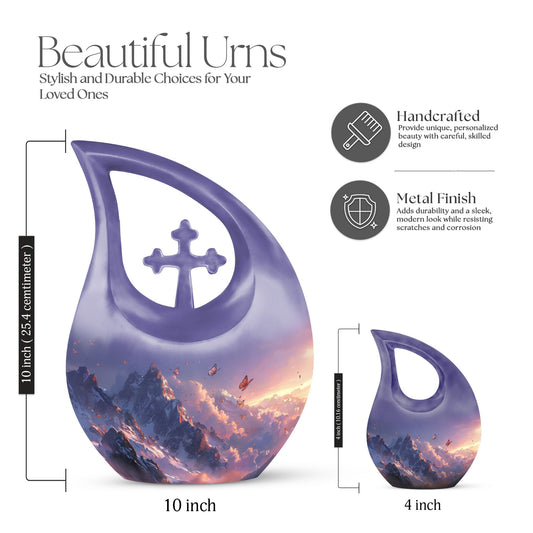 Purple Meadow-themed Urn