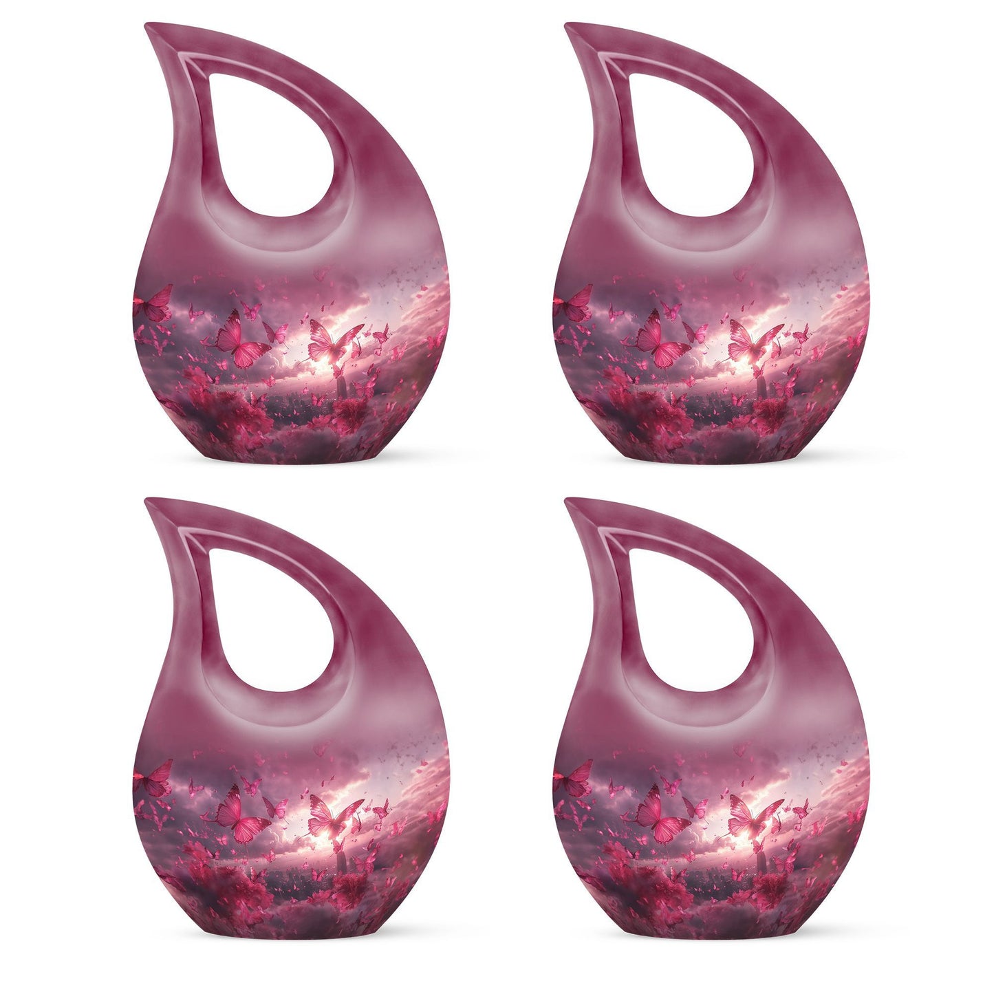 Pink Butterfly 10-inch Custom Mom Urn