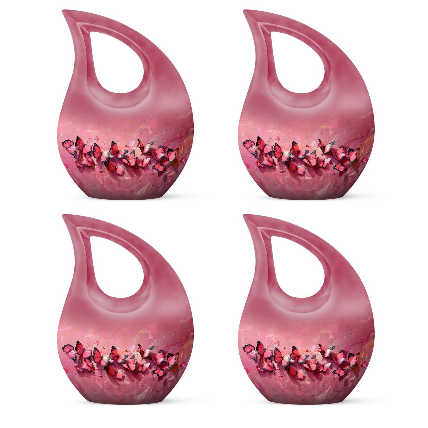 Pink Butterfly Urn