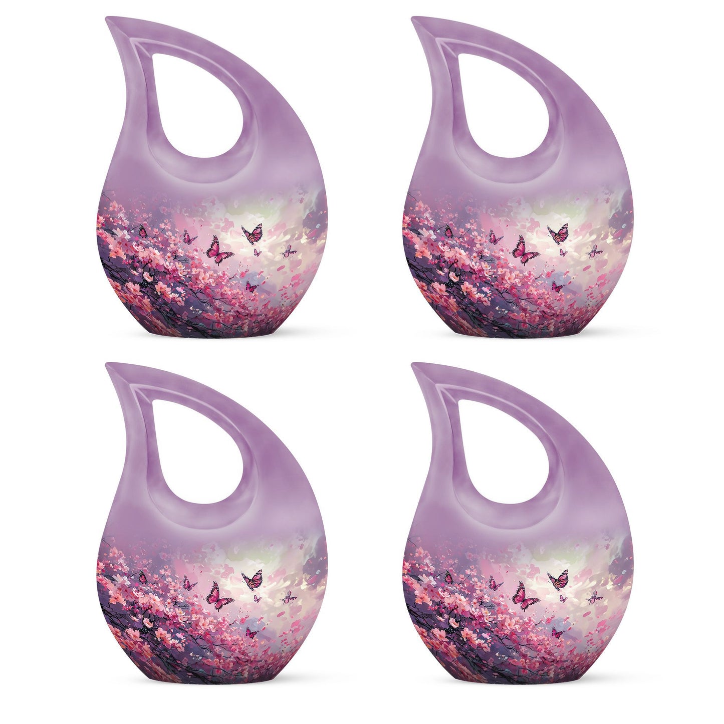 Pink Butterfly Extra Large Urn
