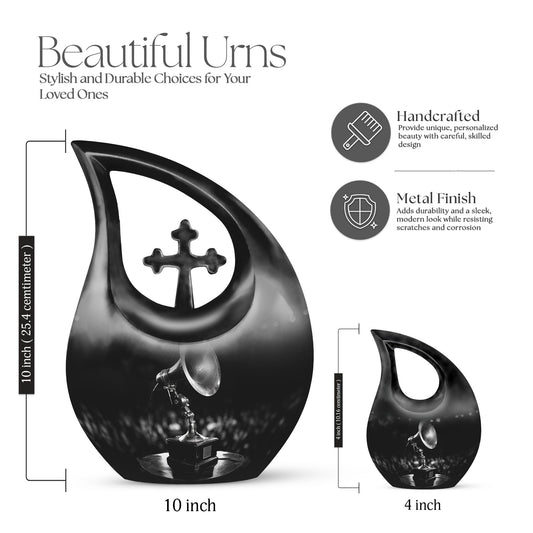10-inch Gramophone-themed Cross Drop