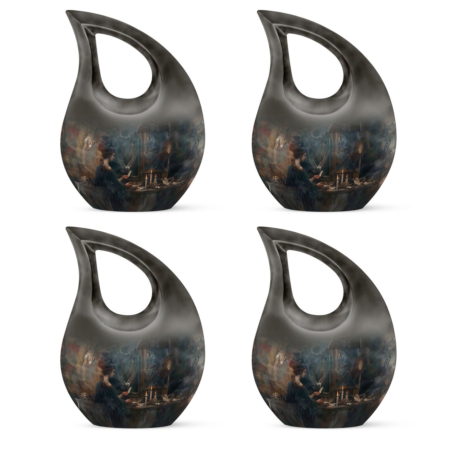 10-inch Tarot Urn with Cross Drop design,