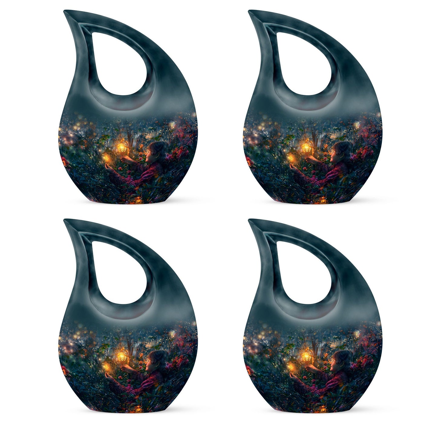 10 inch Tarot urn with Cross Drop design,