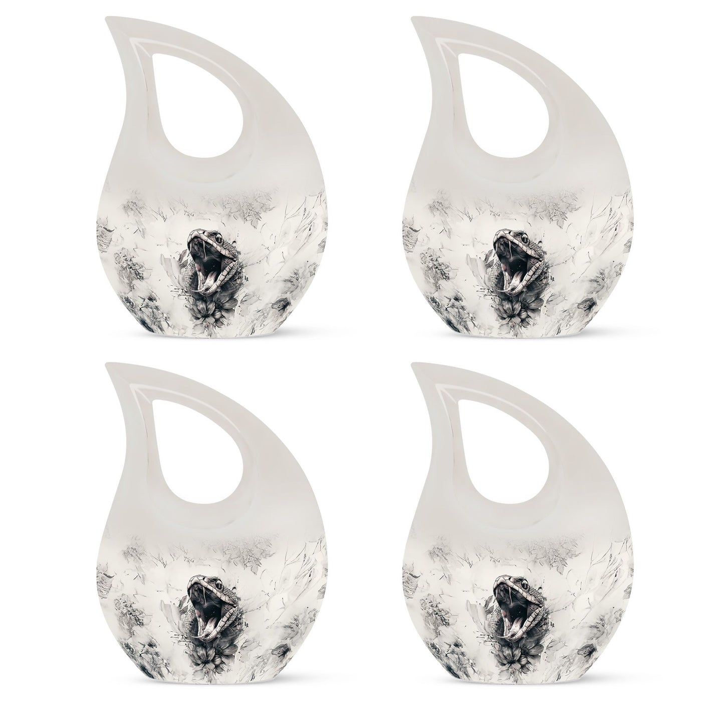 large Snake Urn with Cross Drop design for memorial purpose