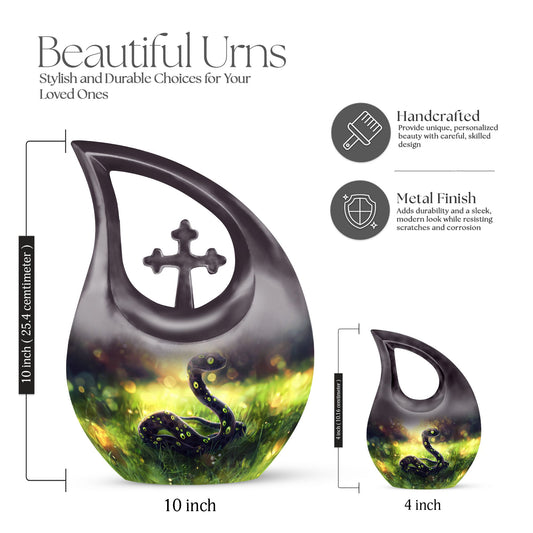 10-inch snake design modern urn