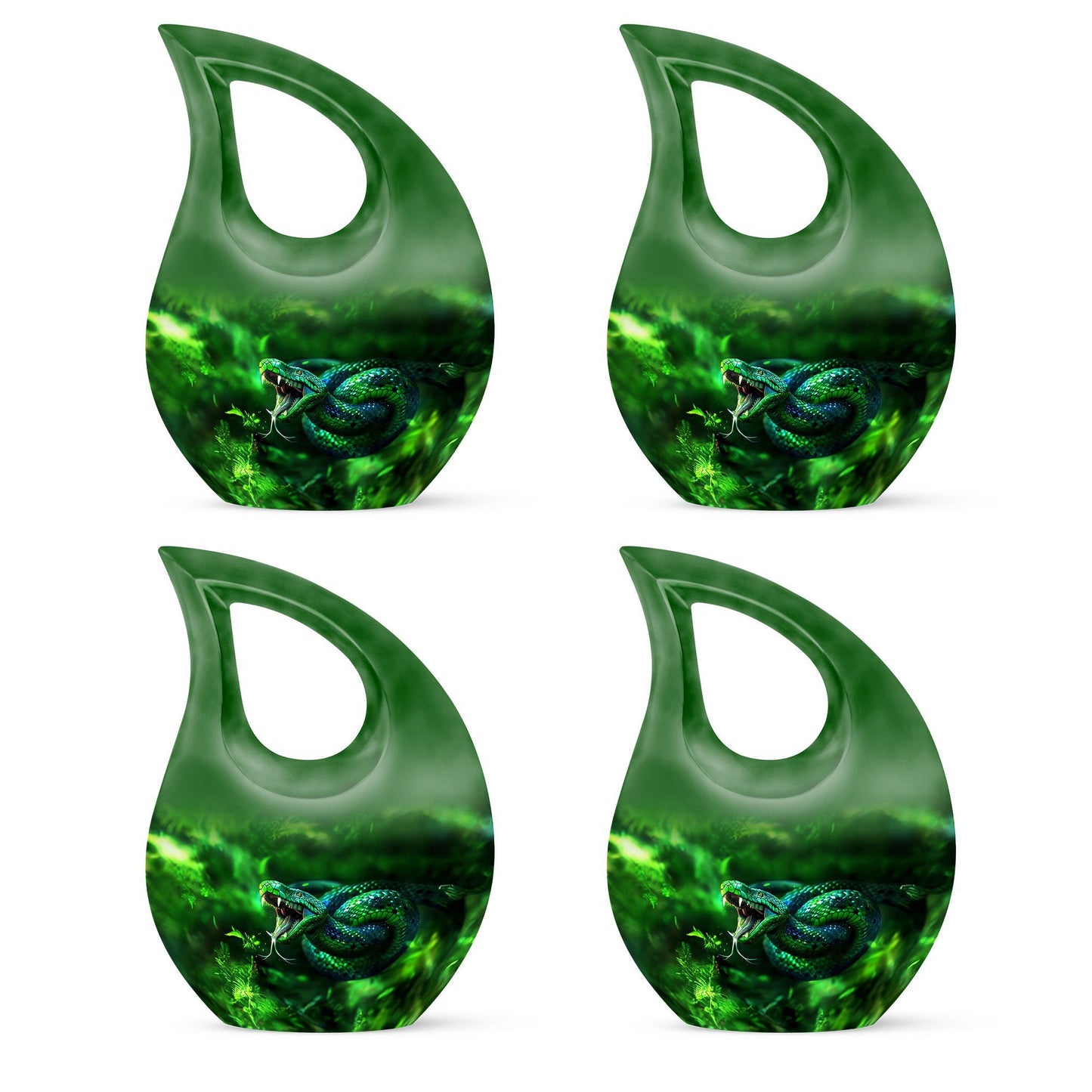 10 Inch Snake themed Cross Drop All Faith Funeral Urn