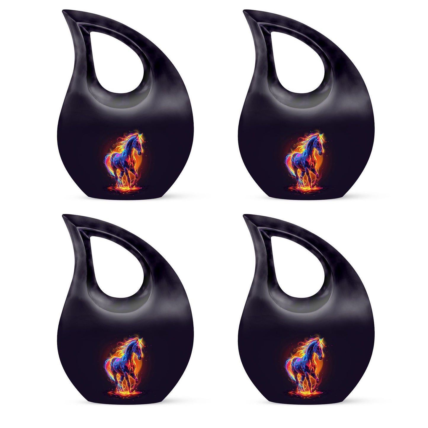 10 inch Horse themed Cross Drop urn
