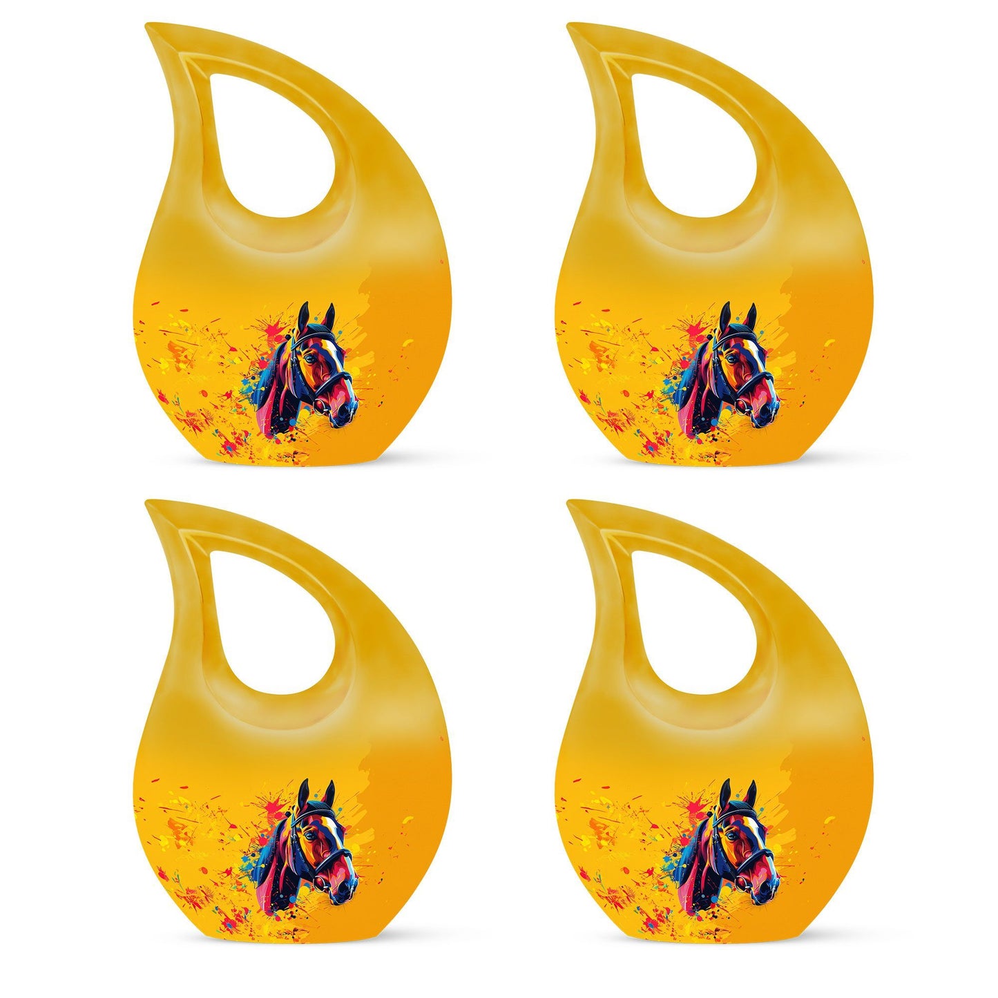 10-inch Horse themed Cross Drop Extra Large Urn,