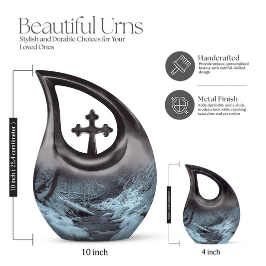 10-inch Mountains Themed Men's Urn