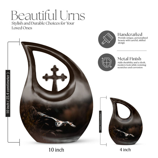 10-inch Barn Owl Urn,