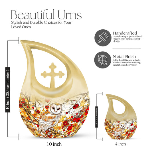 10-inch Barn Owl Urn