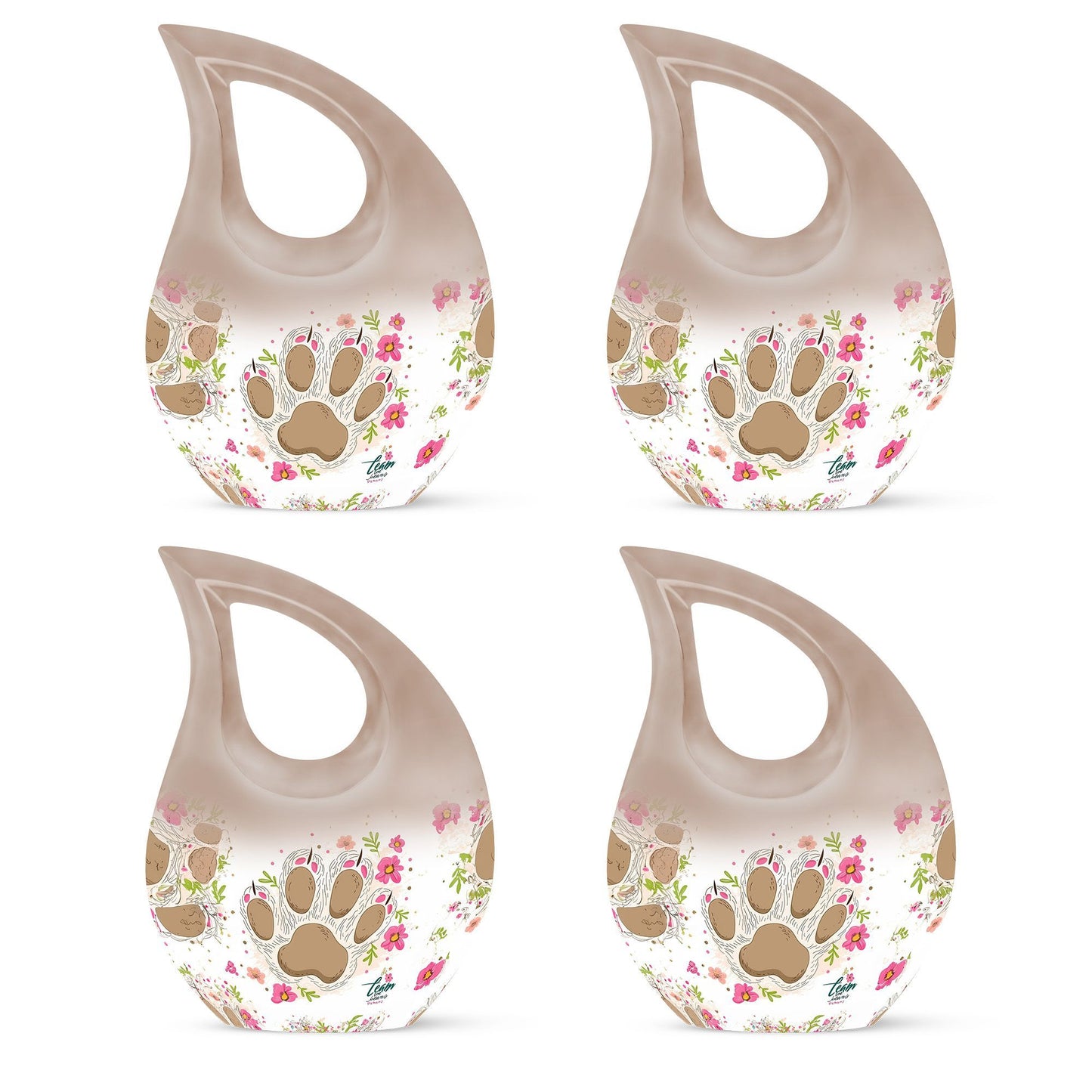 Cross Drop design 10-inch Paws Urn