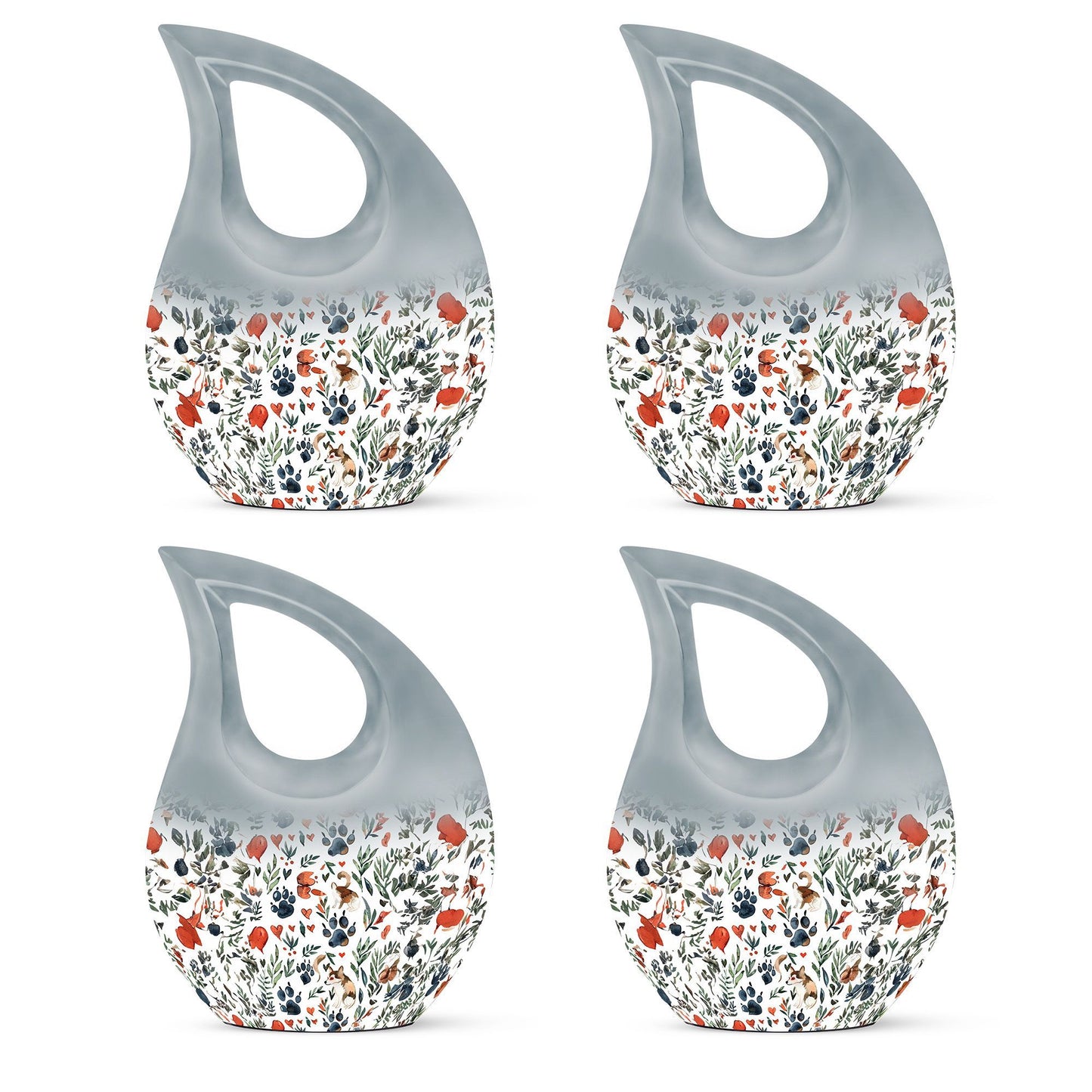 Paws theme Cross Drop large urn,