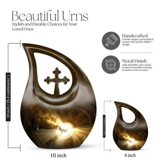 10-inch catholic urn