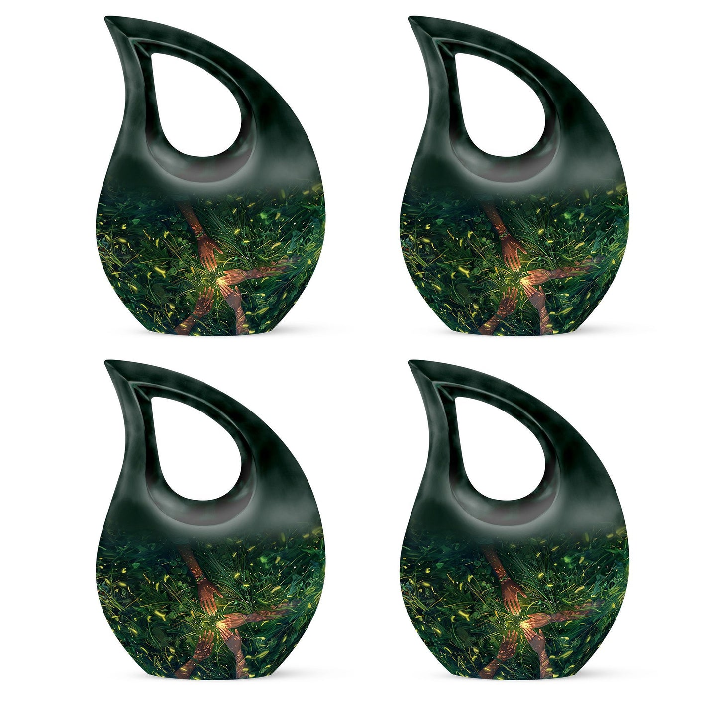 10 Inch Cross Drop Hand Urn,