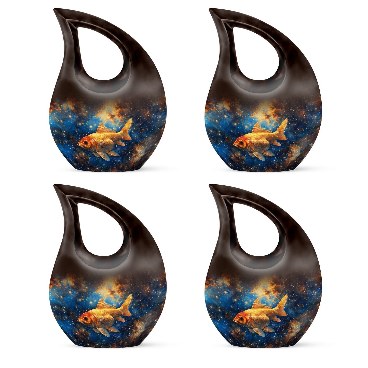 10 inch Cross Drop Fish Urn,