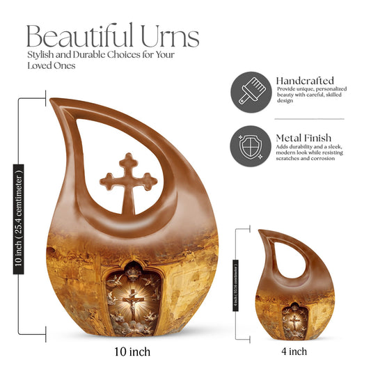10-inch Catholic urn