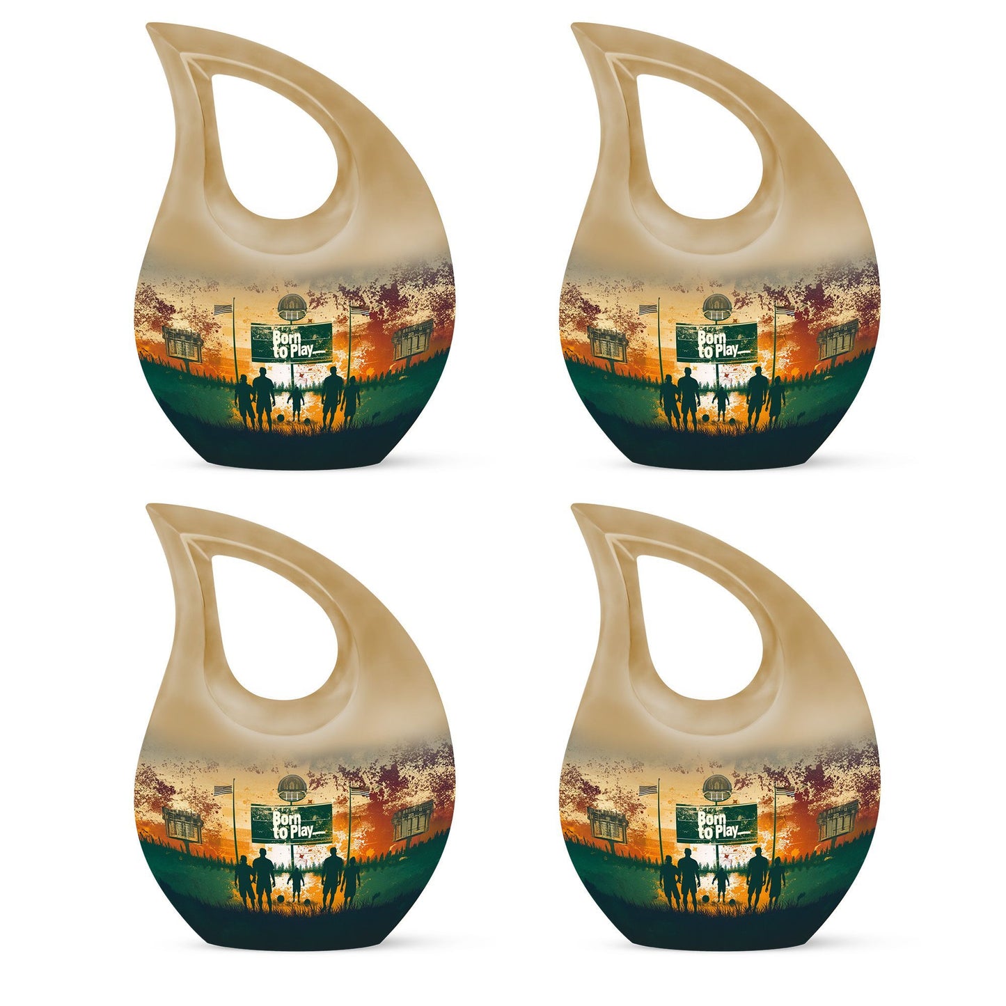 10-inch football Urn