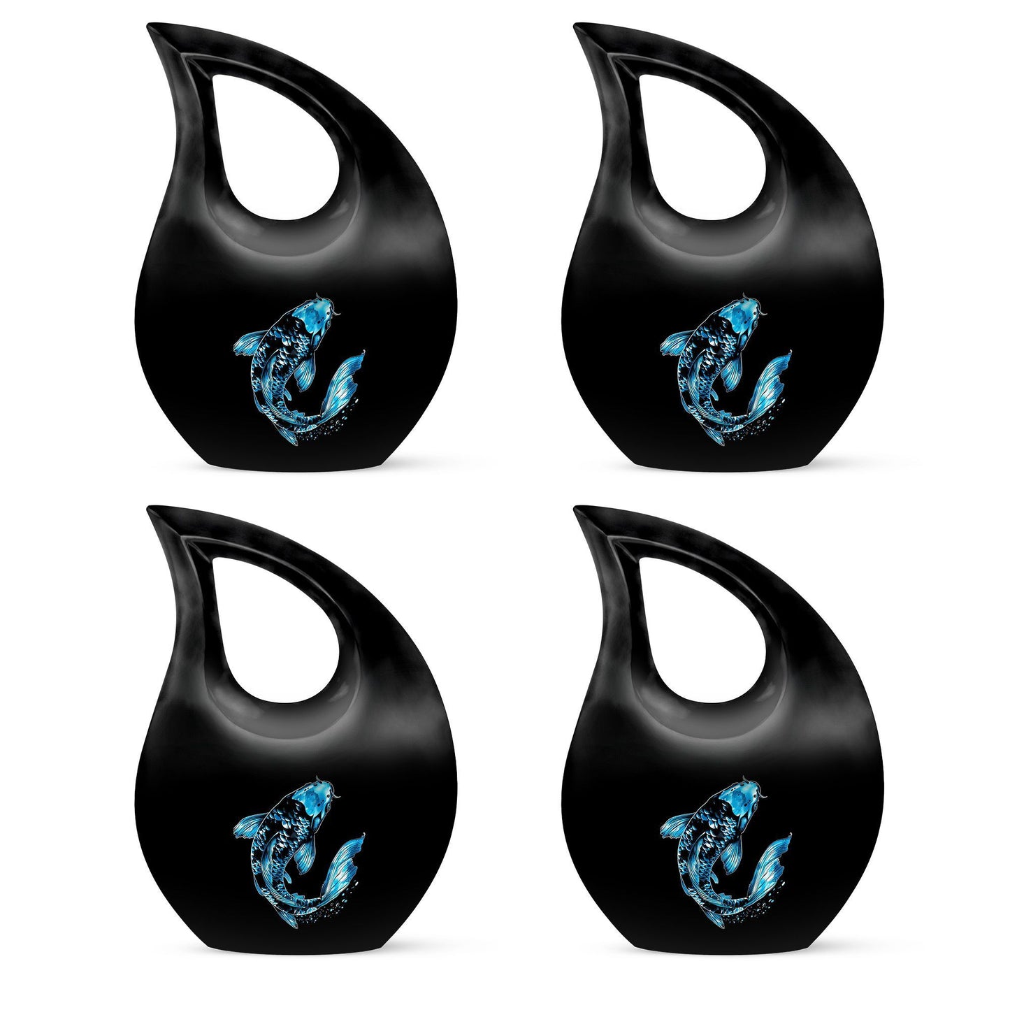 10-inch fish themed Cross Drop memorial urn,