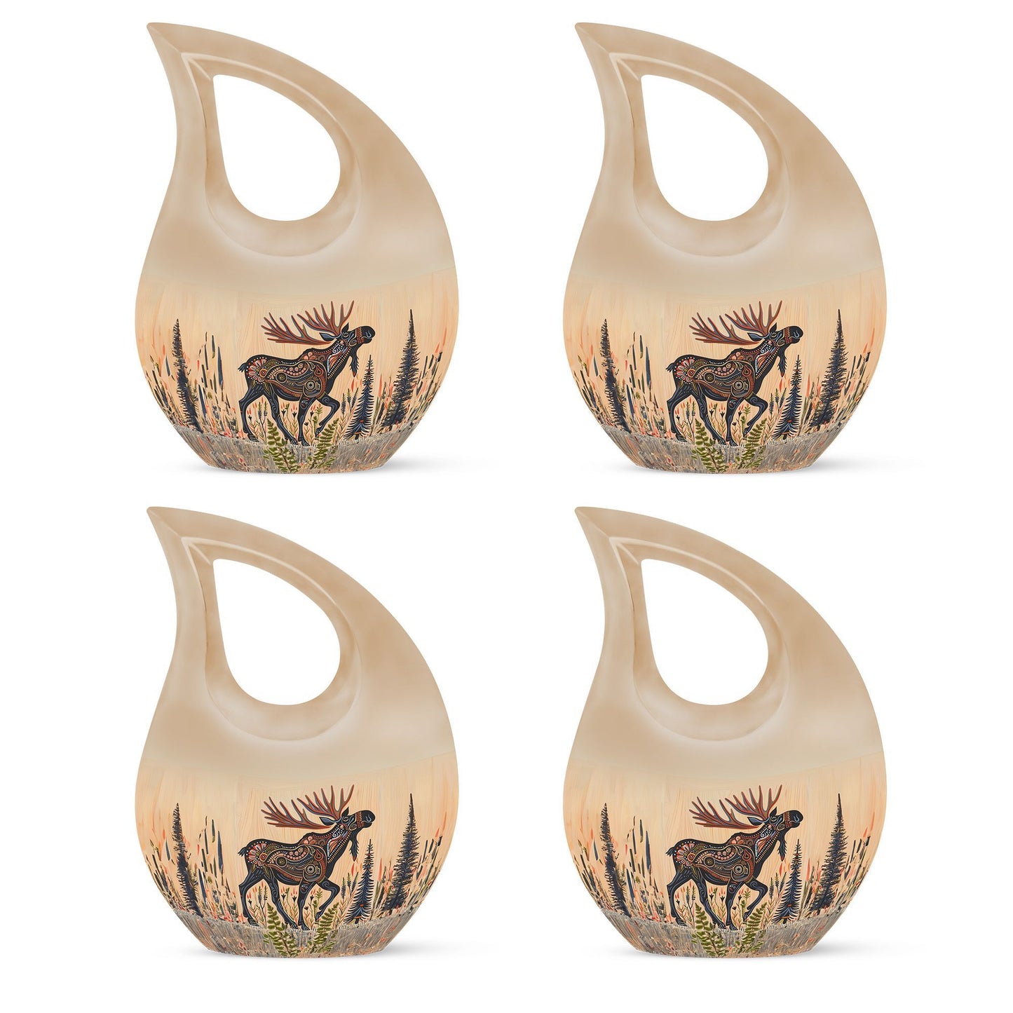 10-inch Moose Walking Urn