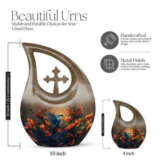 Medium size humming bird urn