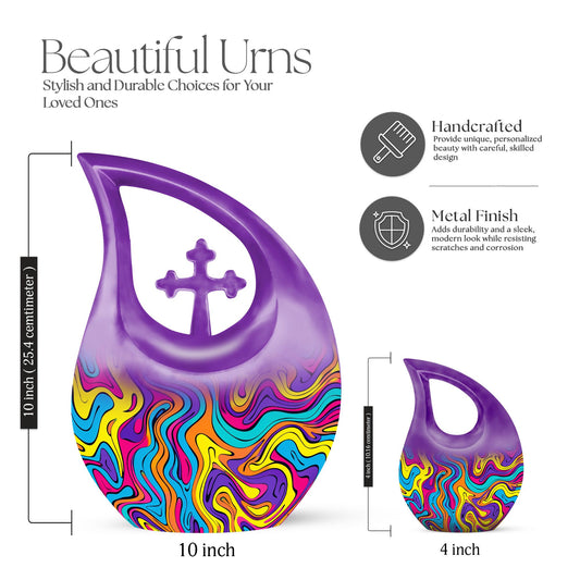 Cross Drop Pattern Urn