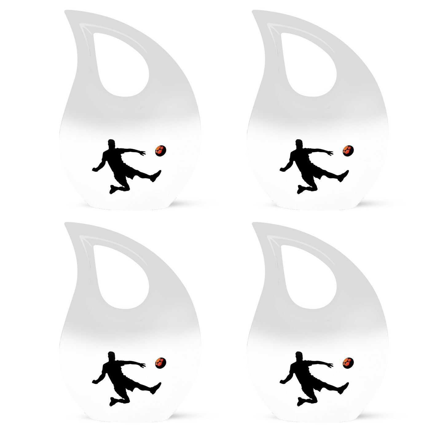 soccer themed cross drop memorial urn