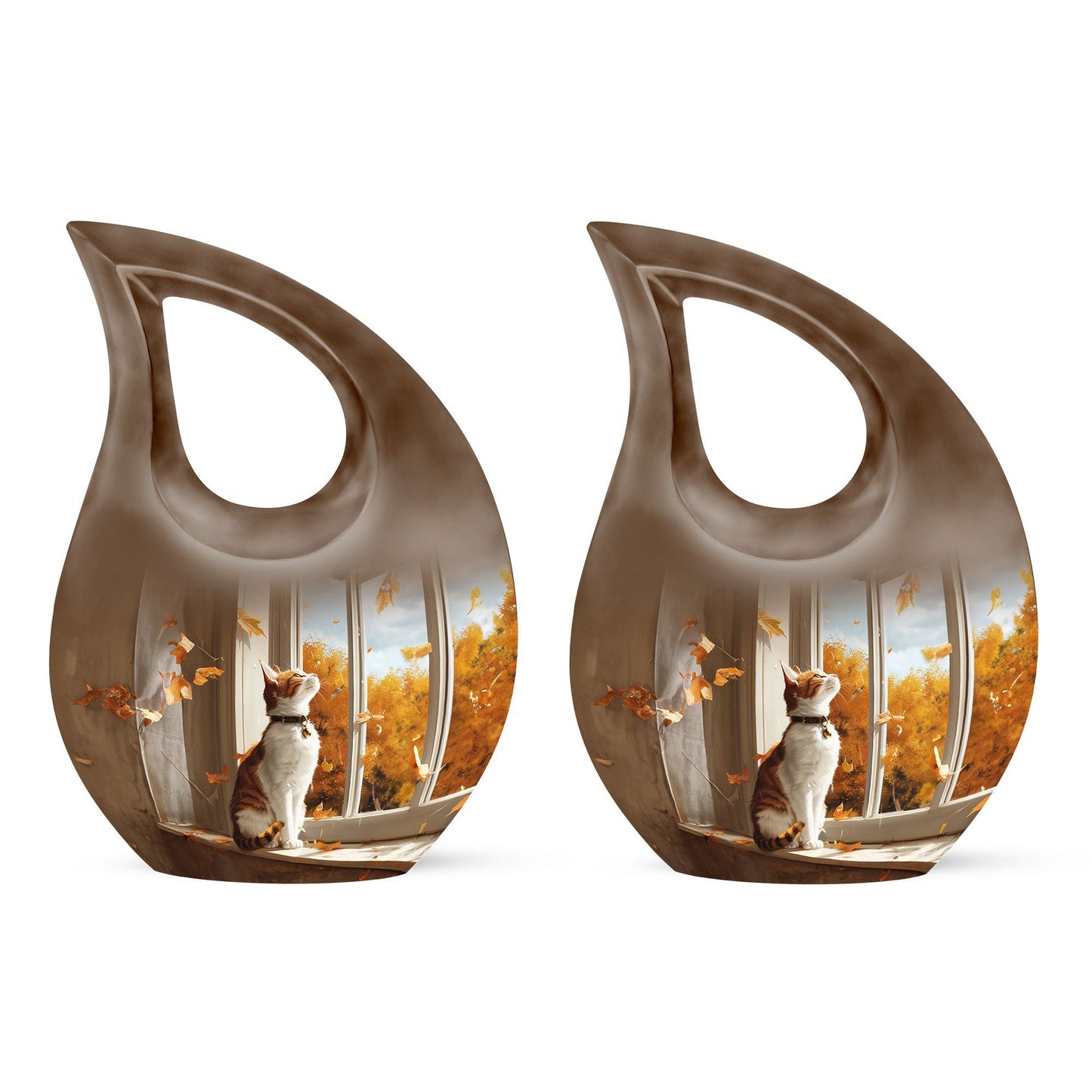 Orange Cat Memorial Urn