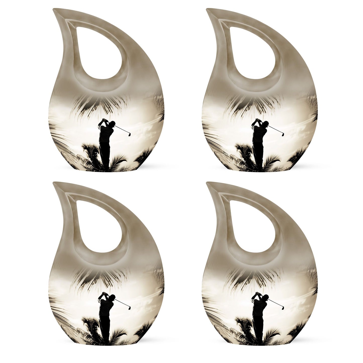Golf-themed Aluminium Funeral Urn