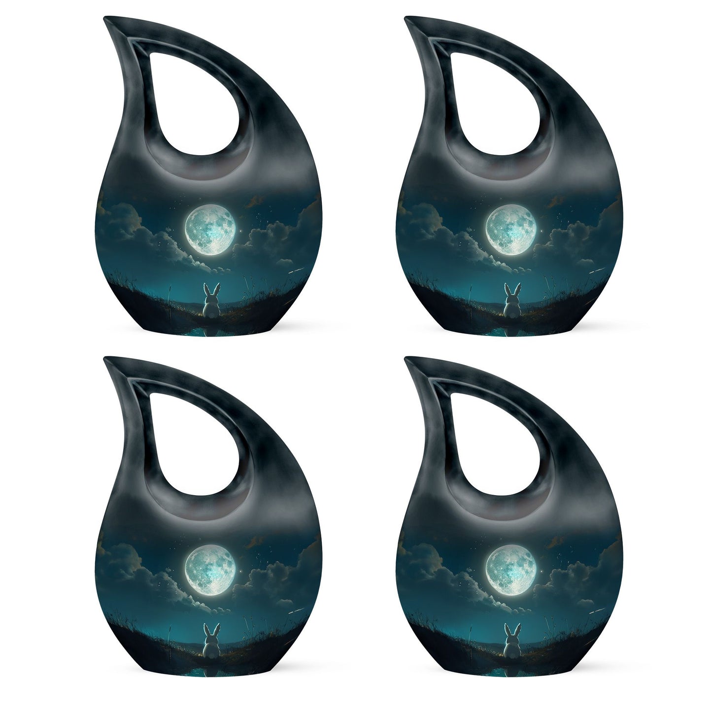 White Bunny Moon Urn