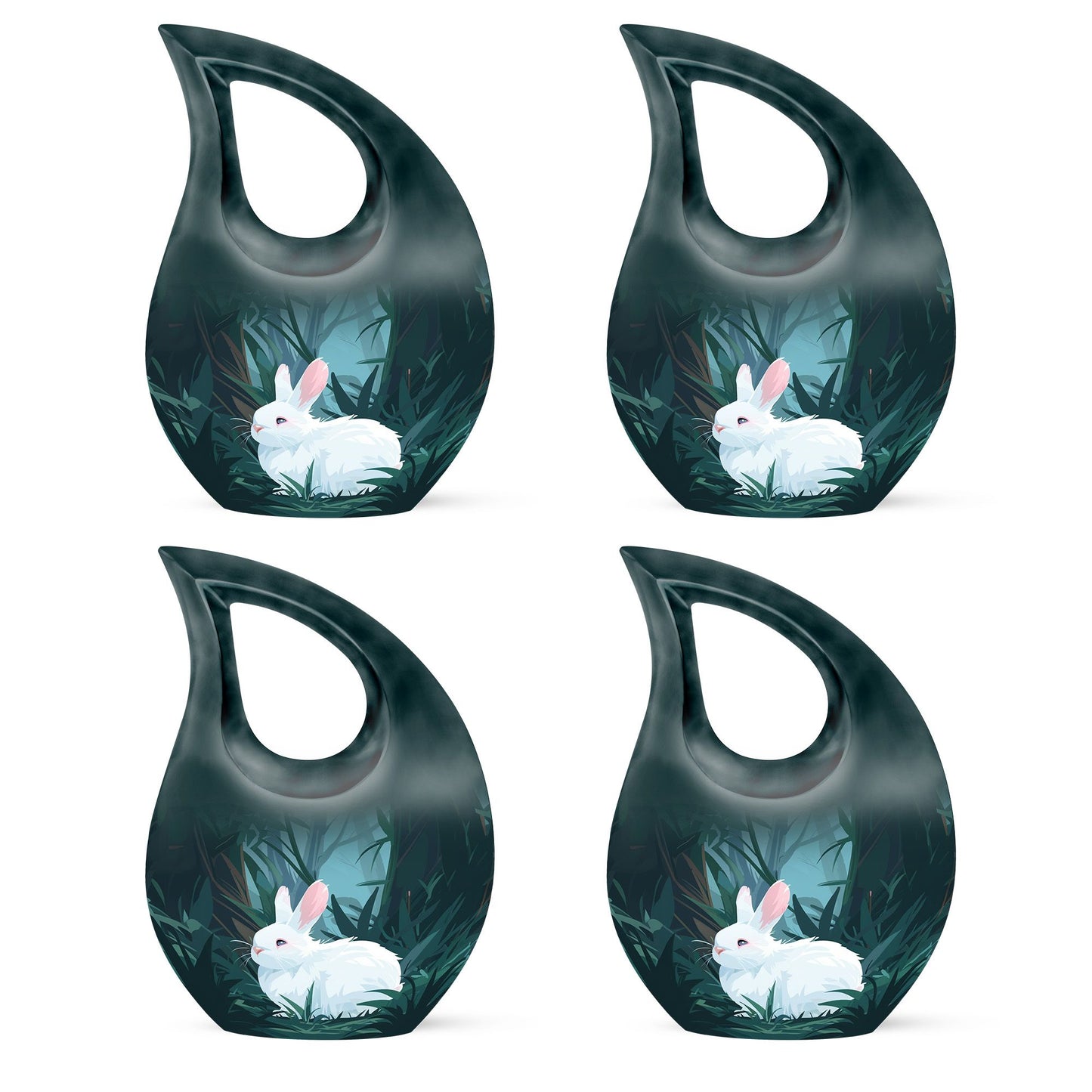 White Bunny Moon Urn