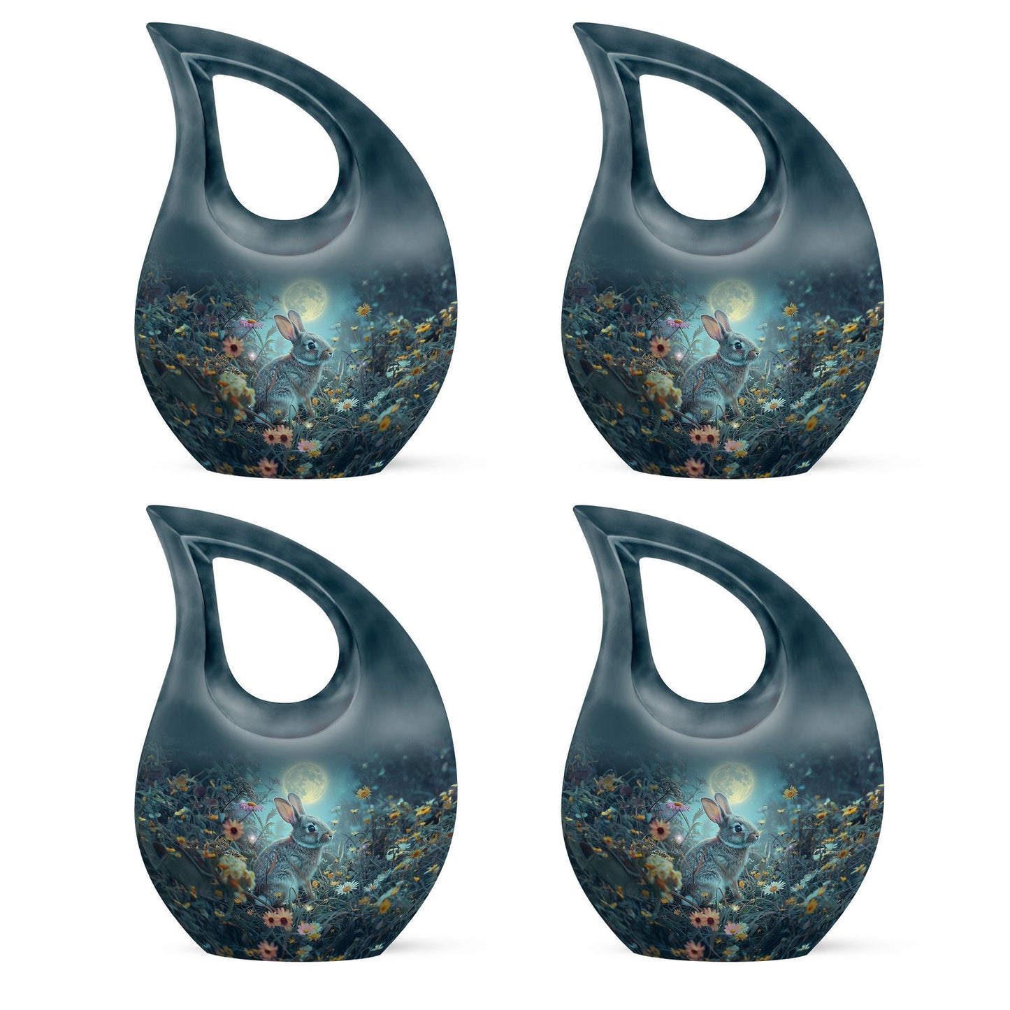 White Bunny Moon Urn
