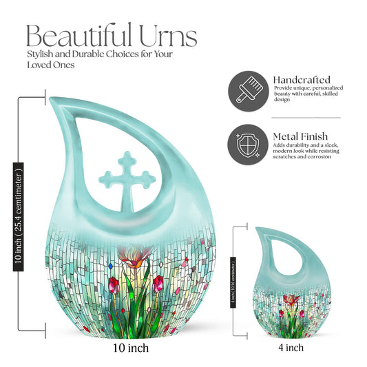 Large Stained Glass Urn